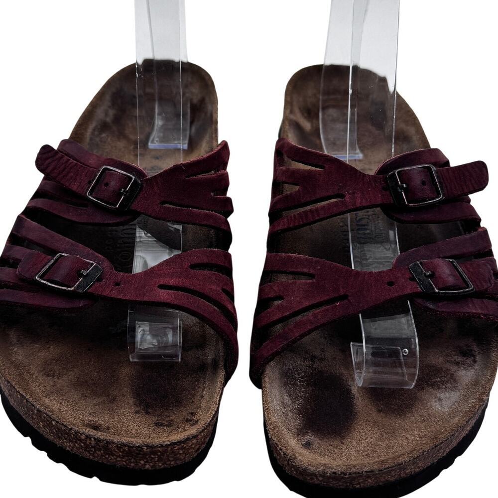 Birkenstock Granada Brown Nubuck Leather Molded Footbed Sandals Women's 40/9-9.5